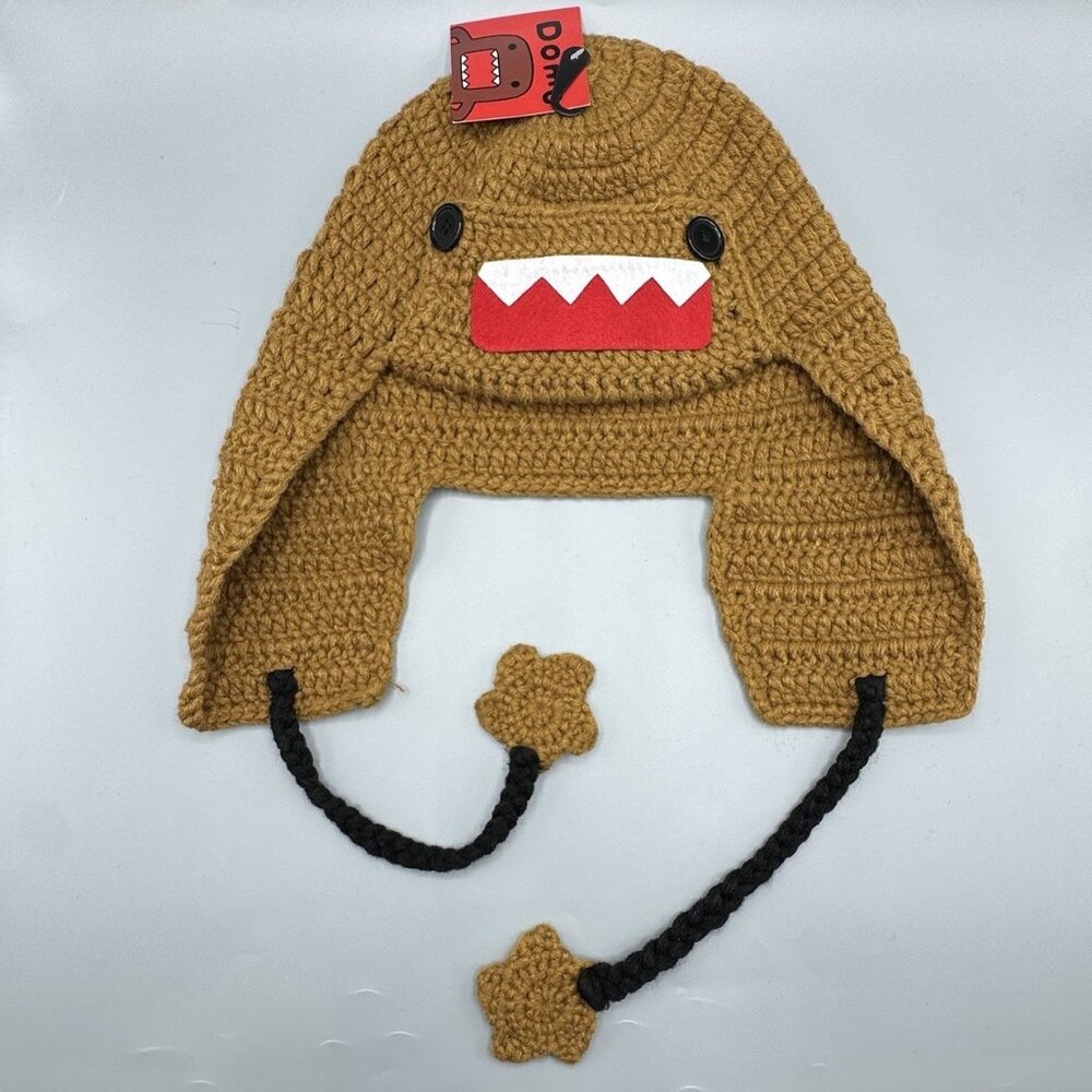 Domo Knit Trapper Hat Beanie NEW